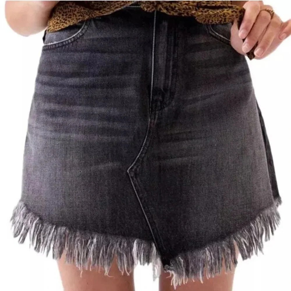 Free People We The Free Bailey Maverick Denim Skirt Size 25 - Picture 2 of 4